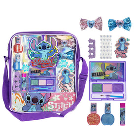Townley Girl Stitch Backpack Makeup Set with cosmetics and accessories