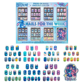 Townley Girl Stitch Press-On Nails Set front view with vibrant colours