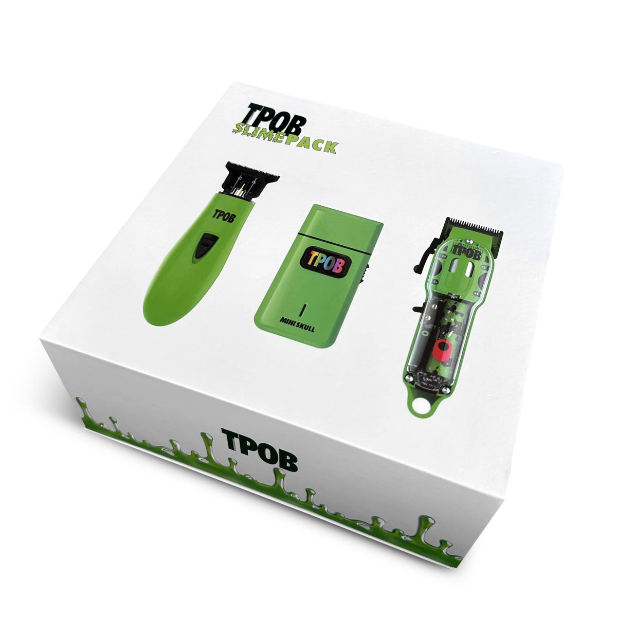 TPOB Barber Hair Clippers Set showing steel blades