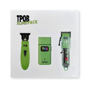 TPOB Barber Hair Clippers Set with all accessories displayed