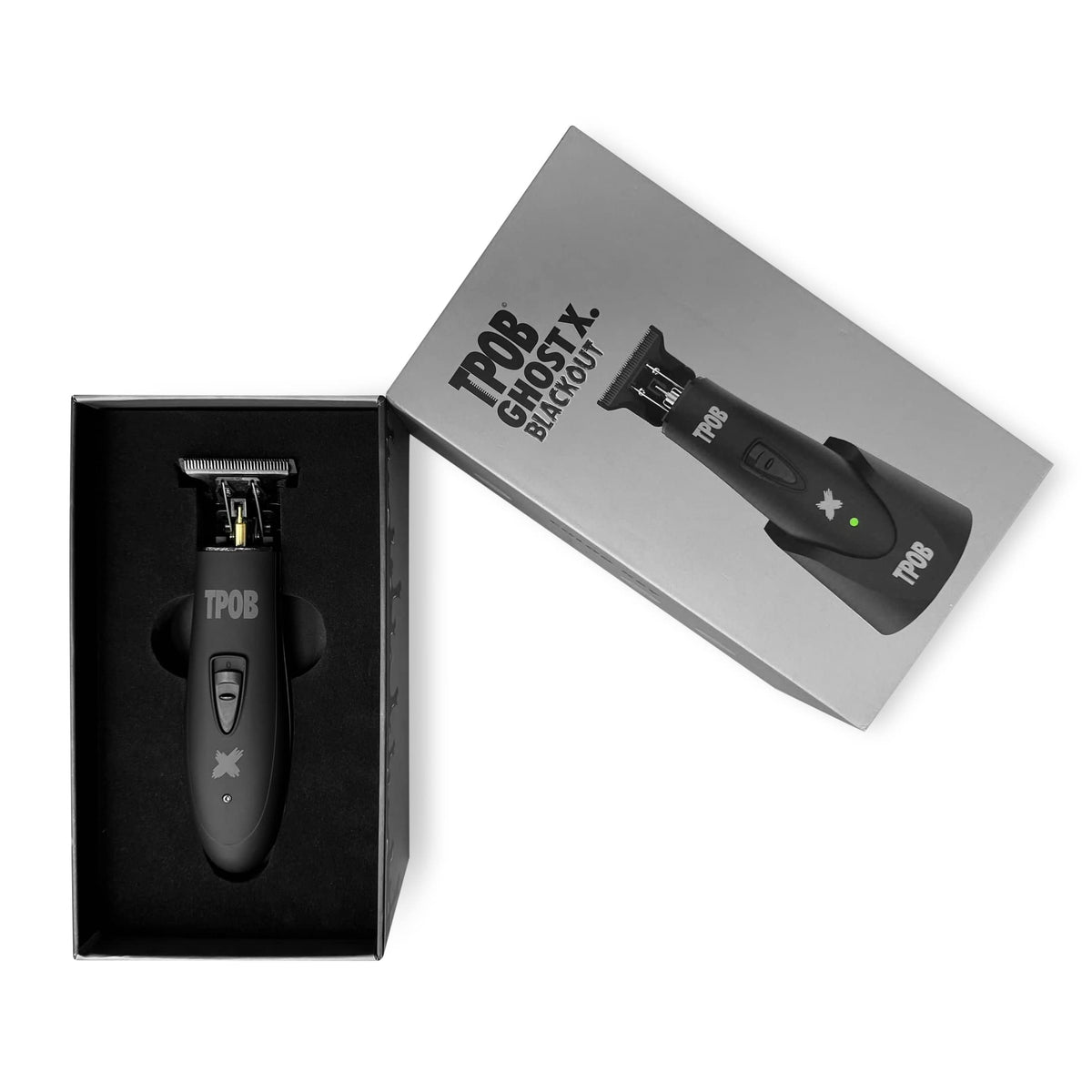 TPOB Ghost X Beard Trimmer close-up of the power button