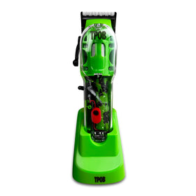 TPOB Hair Clippers front view with matte green case
