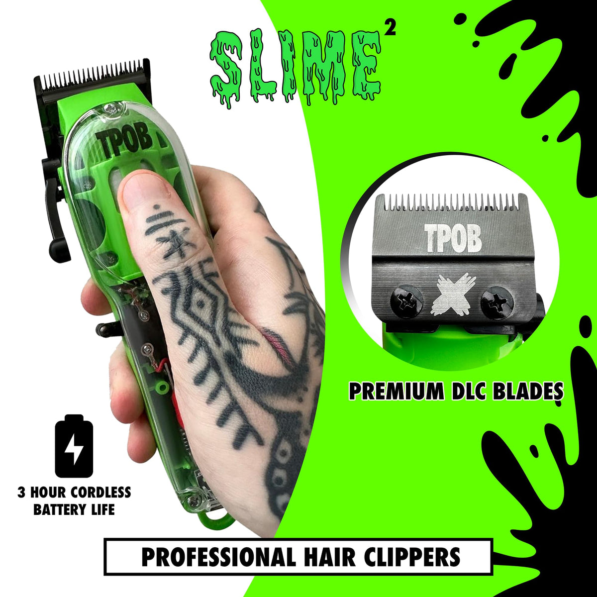 TPOB Hair Clippers showing X Fade Blade close-up