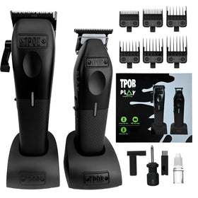 TPOB Play Barber Hair Clipper and Trimmer Set Blackout 2 front view