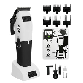 TPOB Play Barber Hair Clippers front view with rubber grips