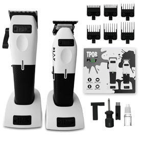 TPOB Play Barber Hair Clippers front view with rubber grips