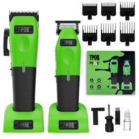 TPOB Play Barber Hair Clippers green model front view