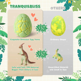 TranquilBliss Dino Egg Bath Bombs in various fragrances