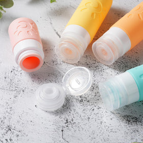 Transparent makeup bag included with Zafit travel bottles