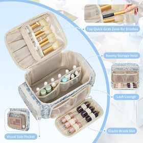 Transparent side pockets of OCHEAL Makeup Bag