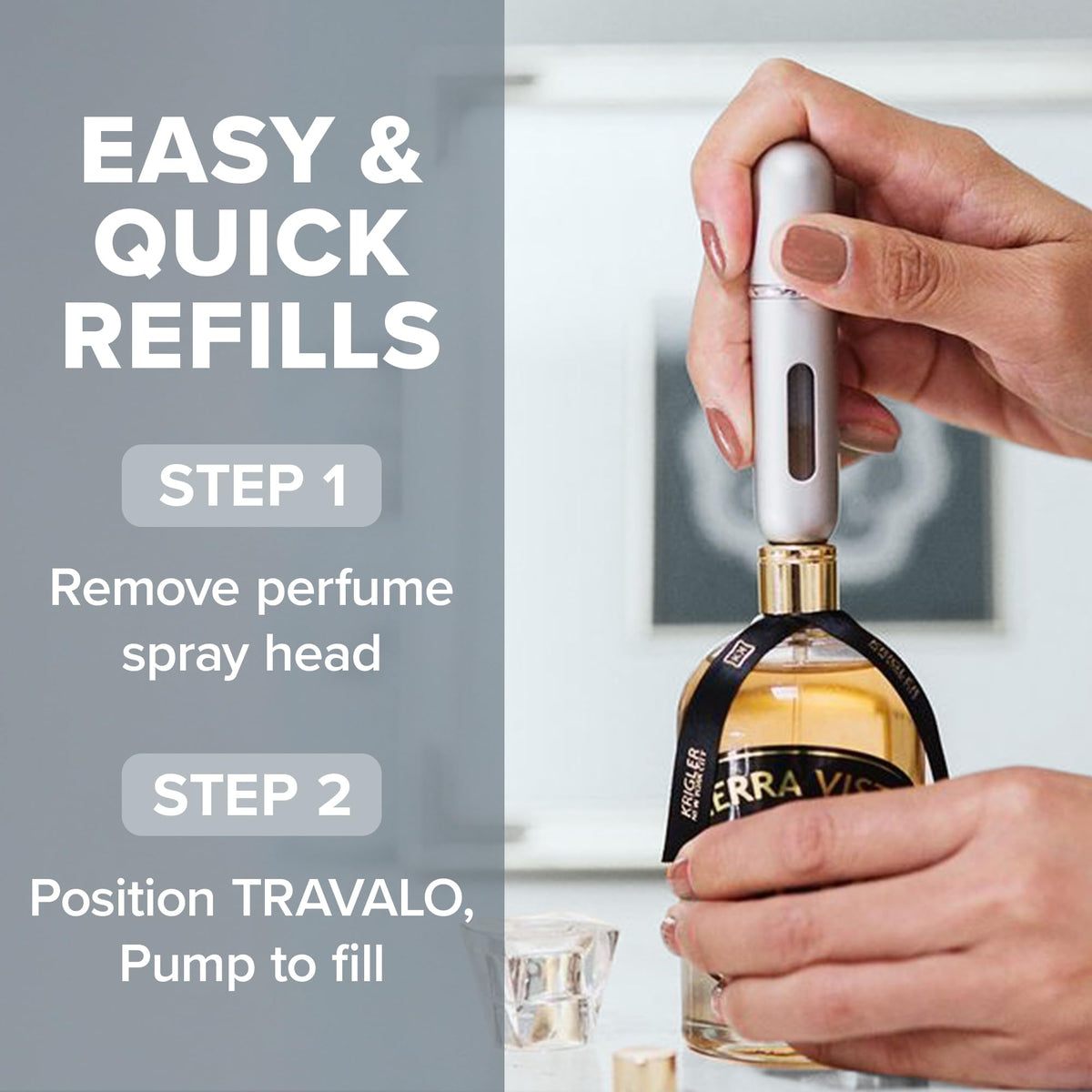 Travalo Classic HD Perfume Atomizer close-up of nozzle