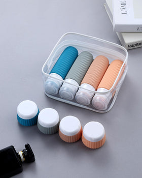 Travel containers suitable for shampoo and lotion