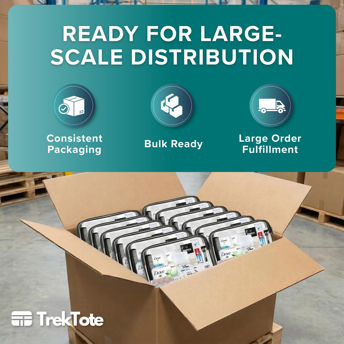 Travel-friendly packaging of TREKTOTE Hygiene Kit