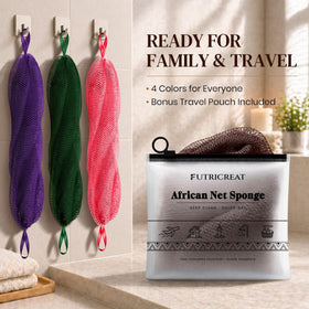 Travel pouch for FUTRICREAT African Net Sponges