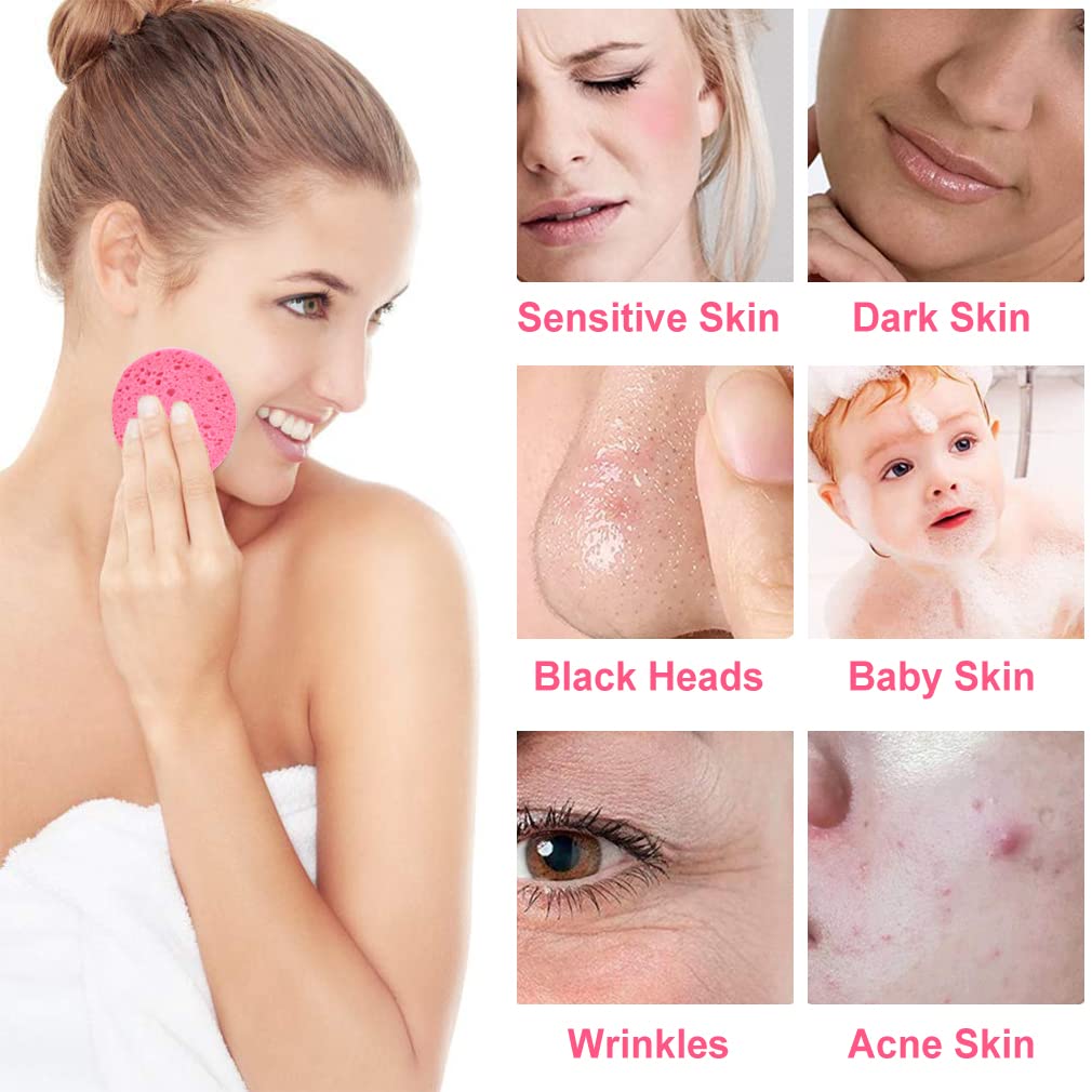 Travel pouch with METUUTER compressed facial sponges
