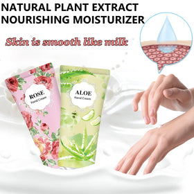 Travel size hand creams in a backpack