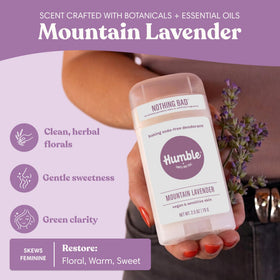 Travel-sized HUMBLE Aluminum-Free Deodorant in Mountain Lavender