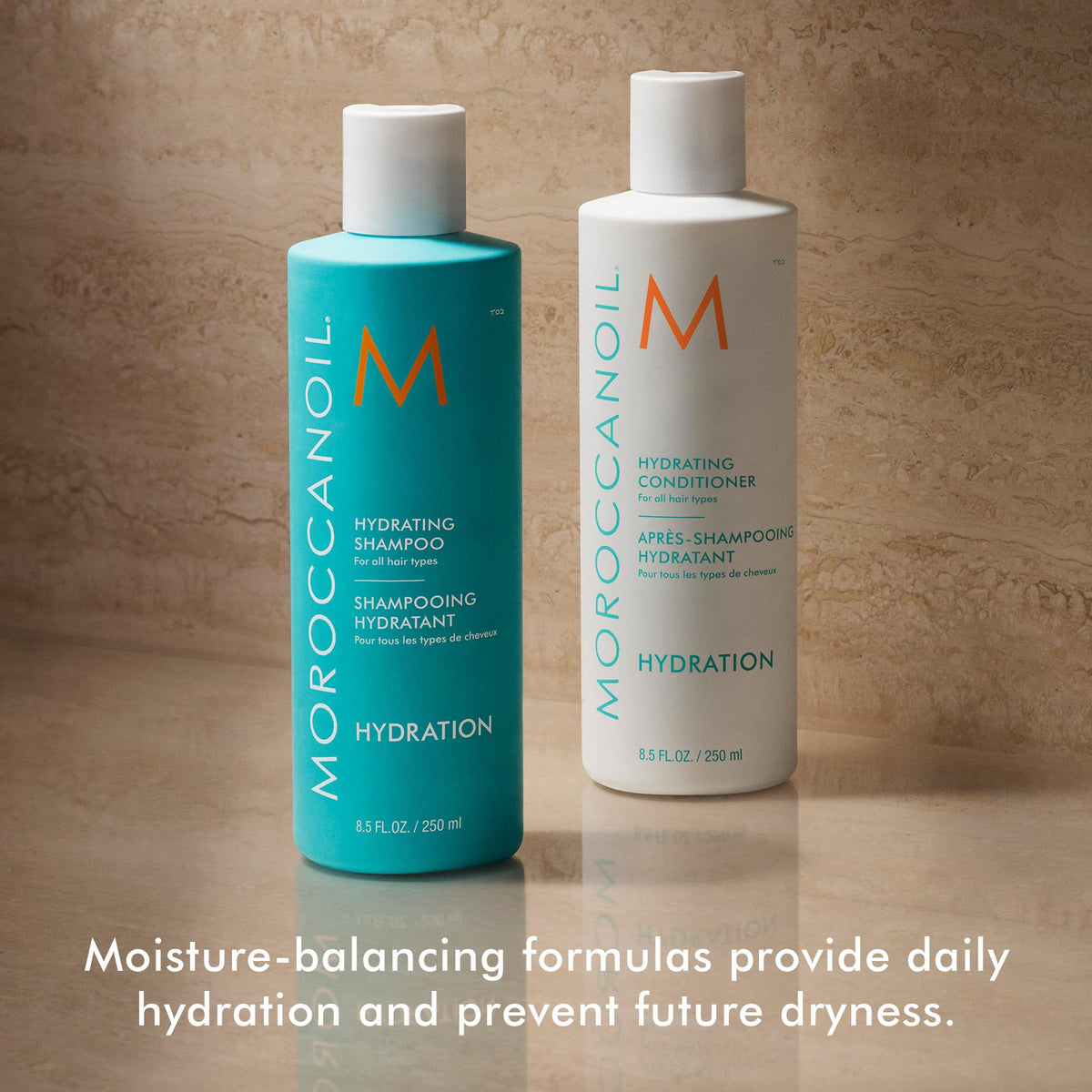 Travel-sized Moroccanoil bottle