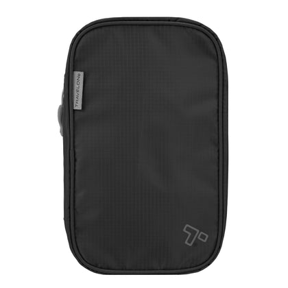 Travelon Compact Hanging Toiletry Kit closed view in black