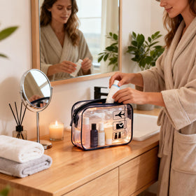 TREALDATE Clear Travel Bag with eco-friendly label