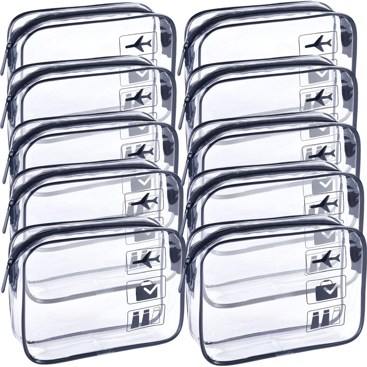 TREALDATE Clear Travel Bags for Toiletries front view