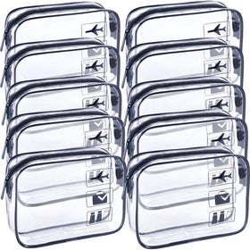 TREALDATE Clear Travel Bags for Toiletries front view