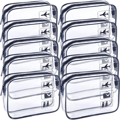 TREALDATE Clear Travel Bags for Toiletries front view