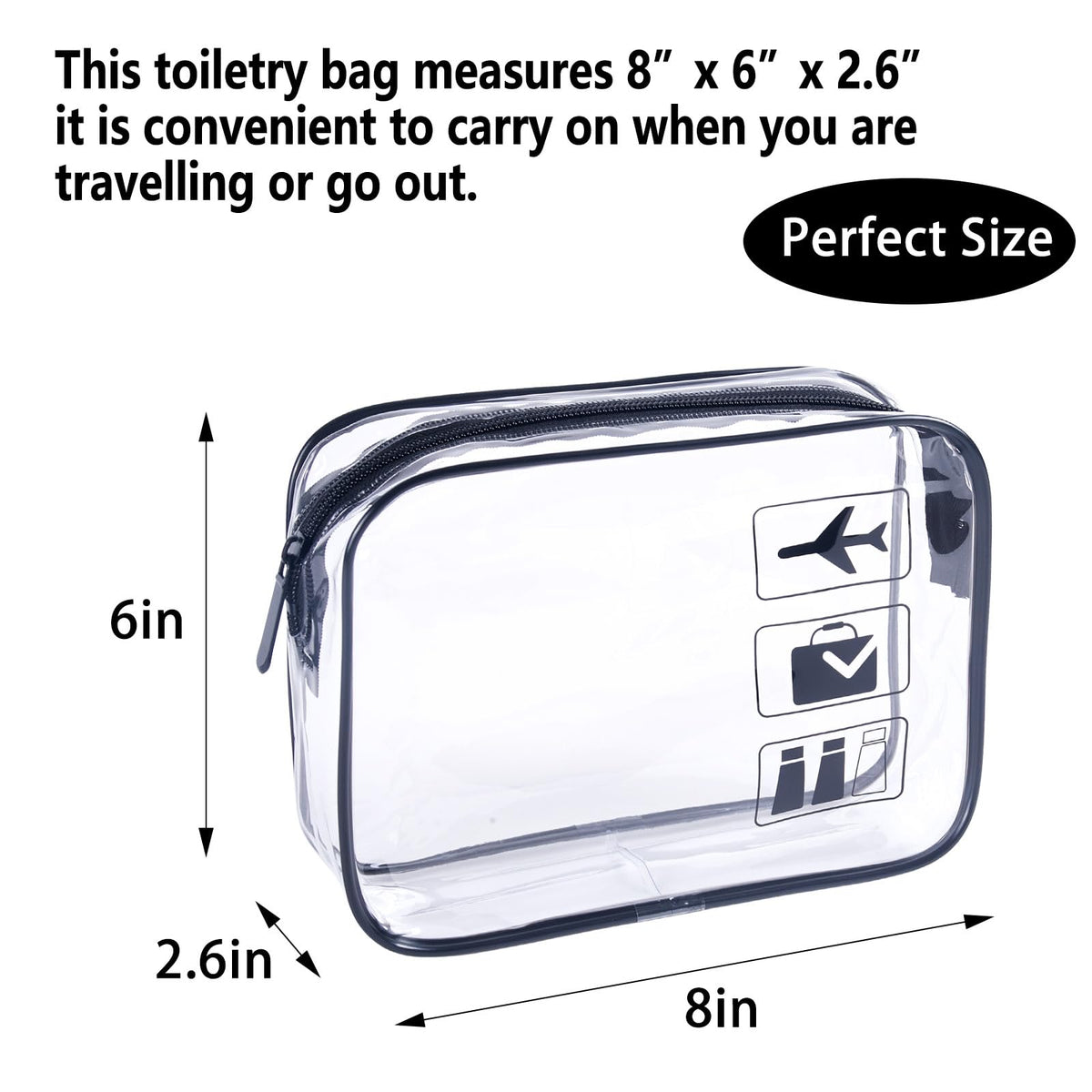 TREALDATE Clear Travel Bags in a travel setting