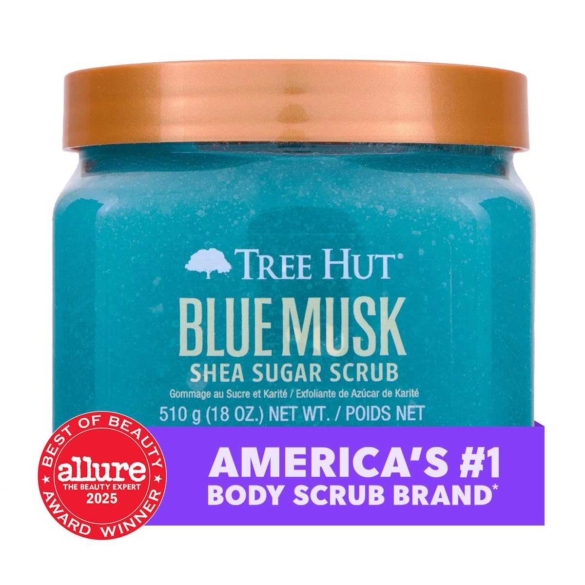 Tree Hut Blue Musk Body Scrub texture close-up