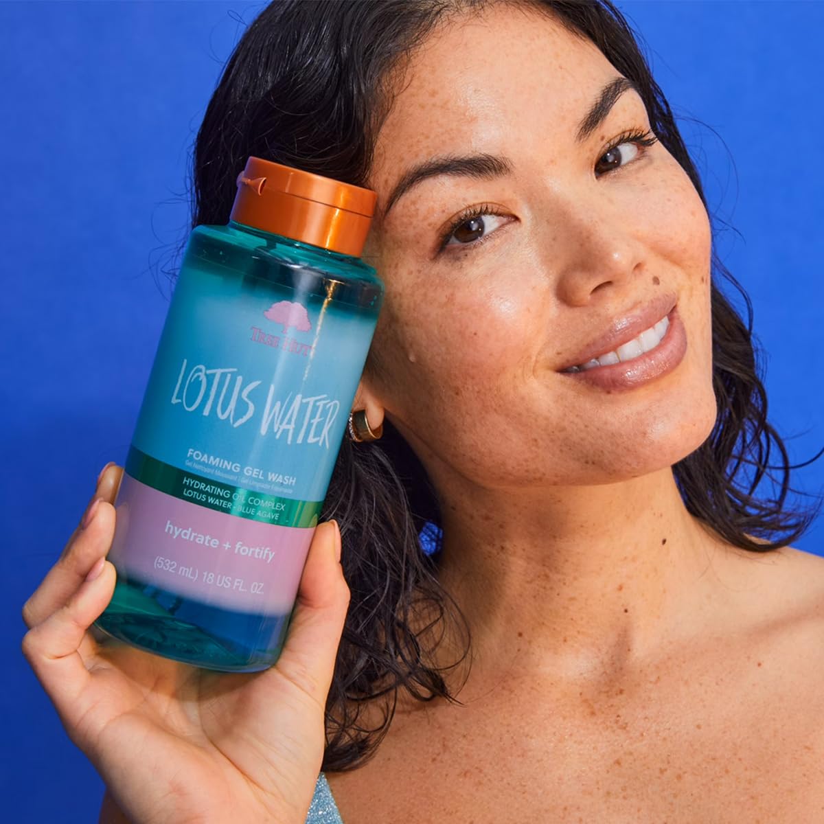 Tree Hut Body Wash showing texture on hand
