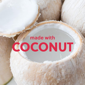Tree Hut Coco Colada Body Scrub with tropical backdrop