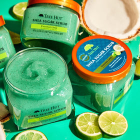 Tree Hut Coconut Lime Body Scrub texture close-up