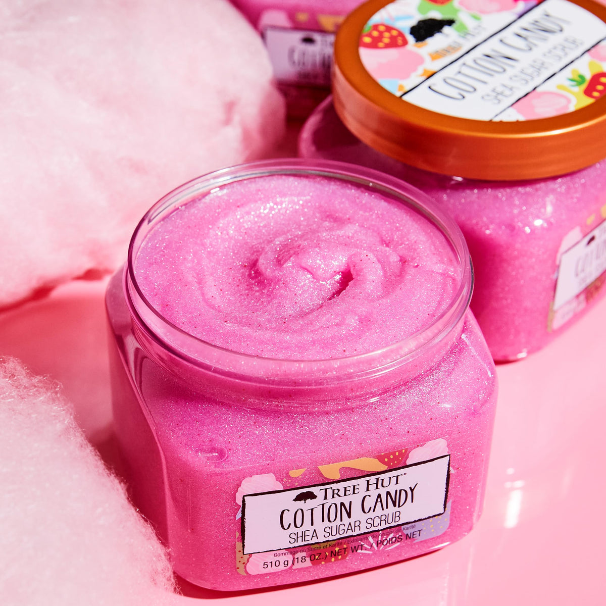 Tree Hut Cotton Candy Body Scrub 600g showing texture