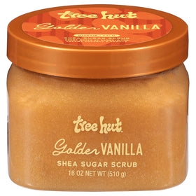 Tree Hut Golden Vanilla Body Scrub front view 18 oz