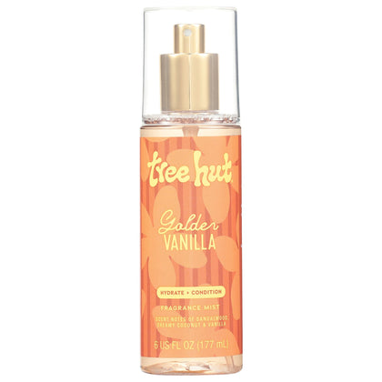 Tree Hut Golden Vanilla Hair & Body Mist 6 oz front view