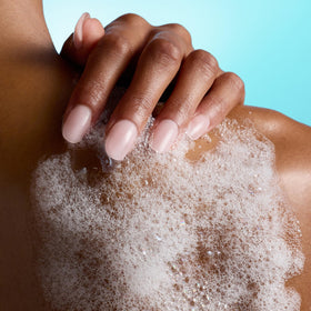 Tree Hut Jelly Bear Body Wash being applied to a bath pouf