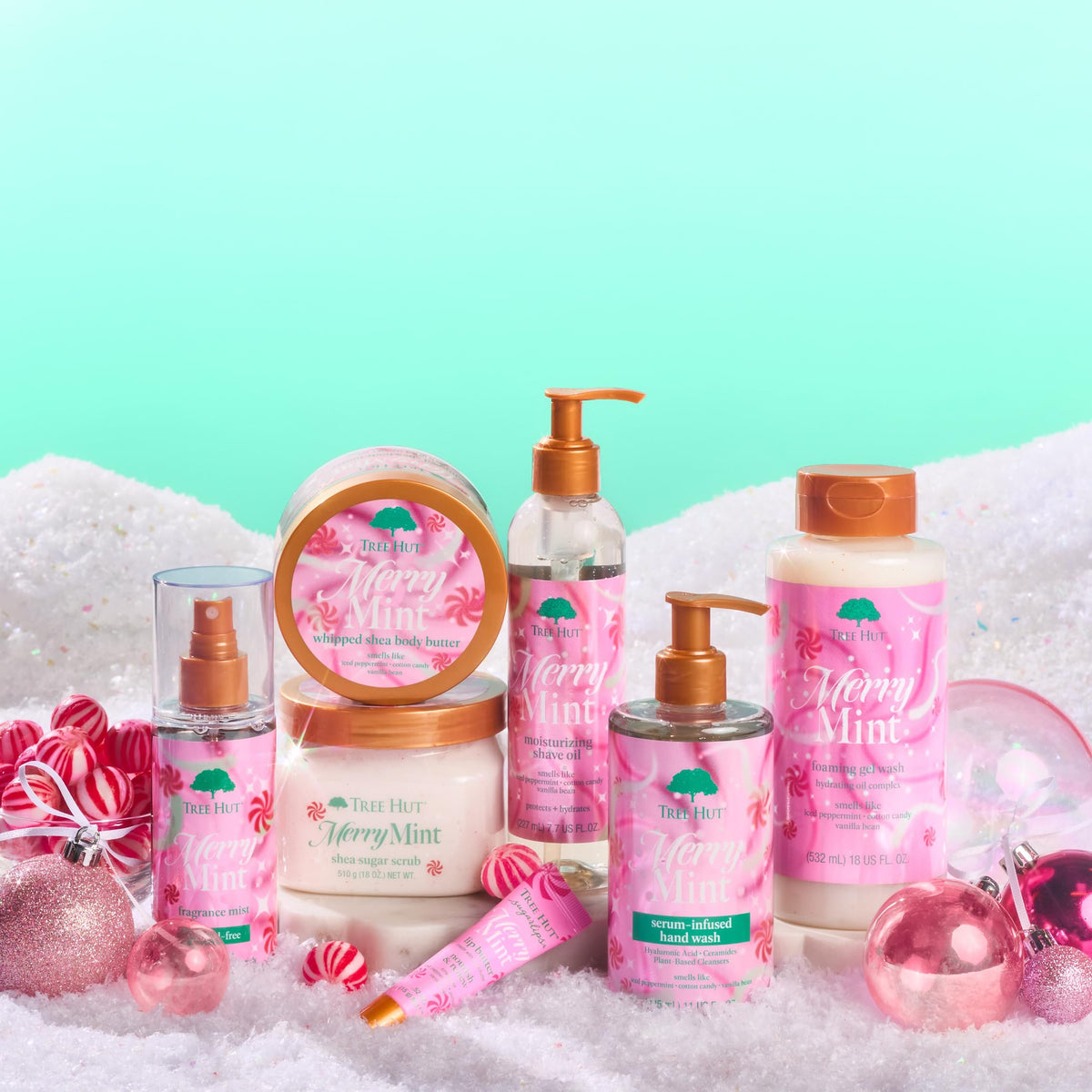 Tree Hut Merry Mint Foaming Gel Wash ingredients list