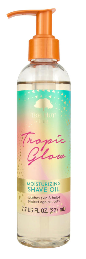 Tree Hut Moisturizing Shave Oil Tropic Glow 7.7 Fl Oz front view