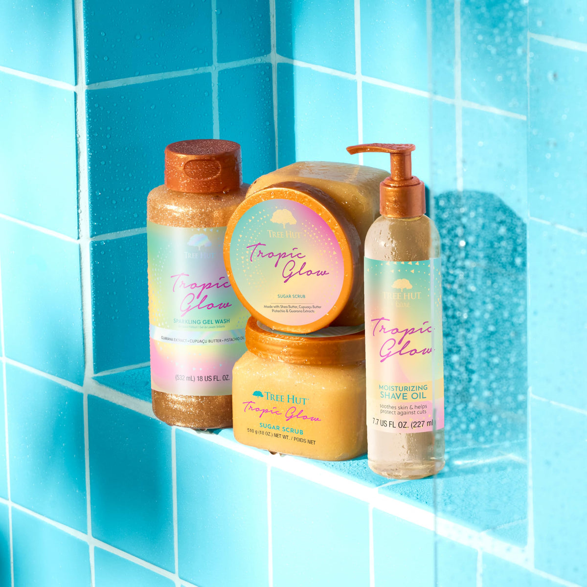 Tree Hut Moisturizing Shave Oil Tropic Glow lifestyle shot