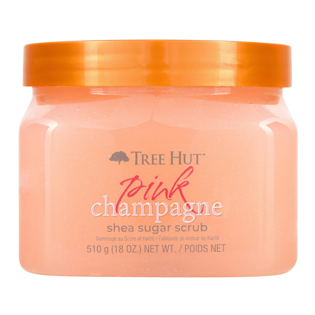 Tree Hut Pink Champagne Body Scrub 18 Oz front view