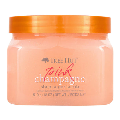 Tree Hut Pink Champagne Body Scrub 18 Oz front view