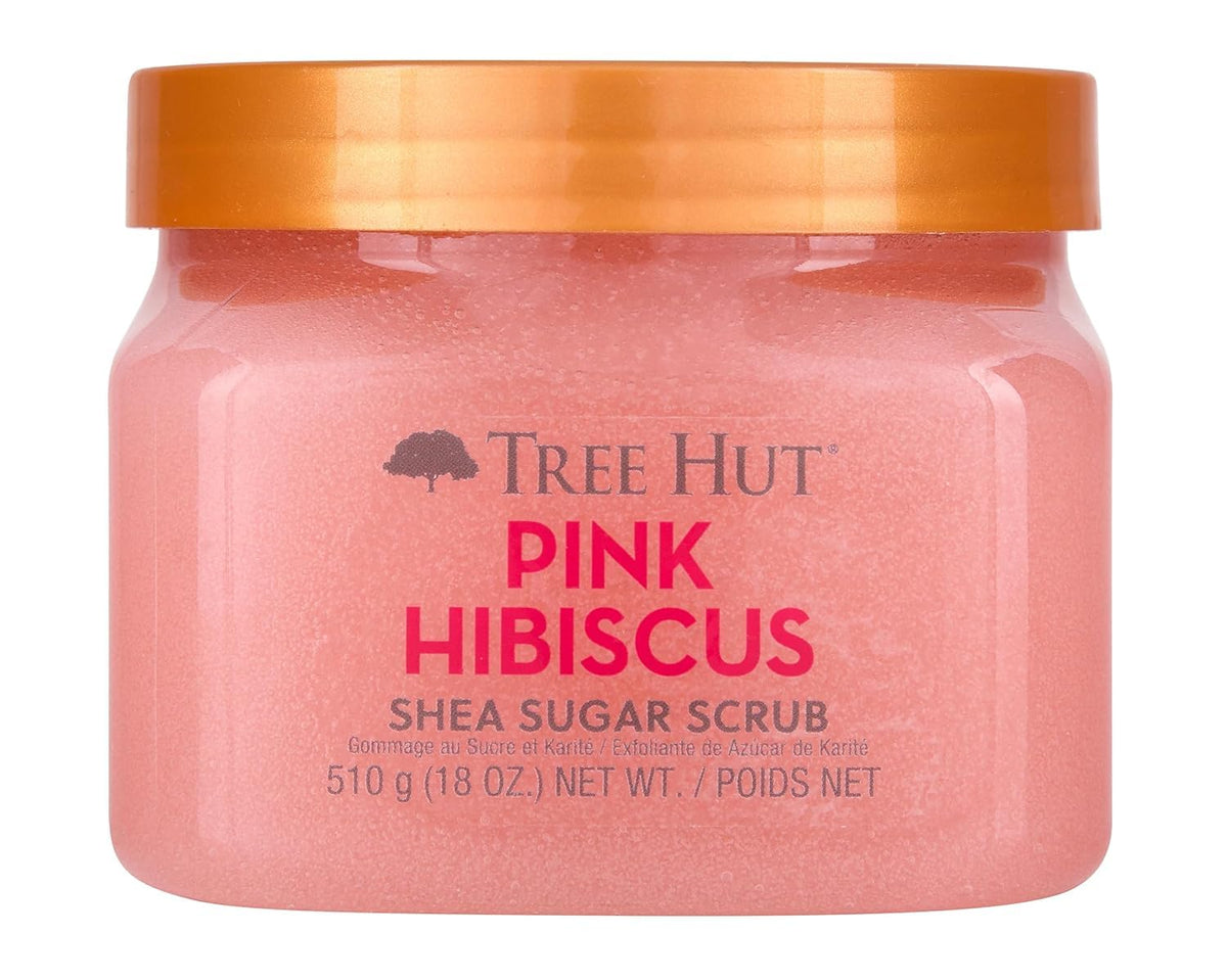 Tree Hut Pink Hibiscus Body Scrub 18 Oz front view