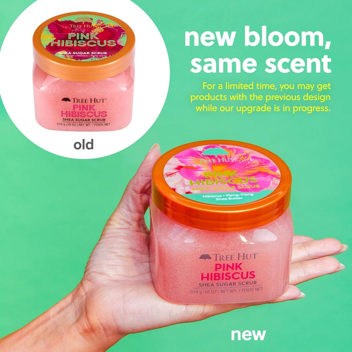 Tree Hut Pink Hibiscus Body Scrub packaging