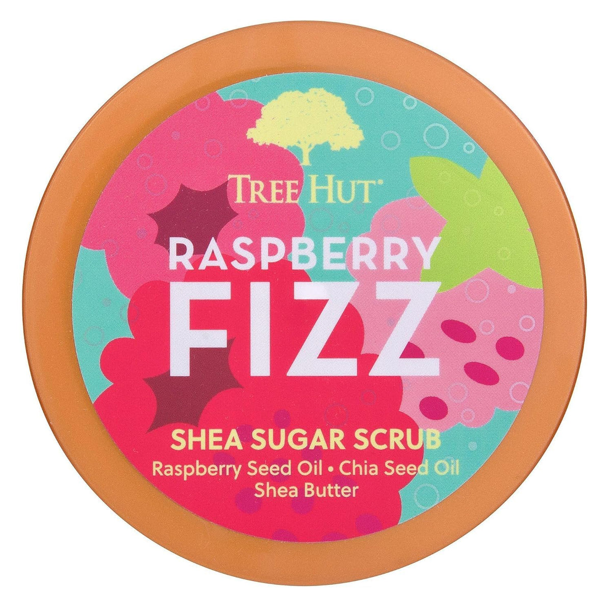 Tree Hut Raspberry Fizz Body Scrub close-up of texture