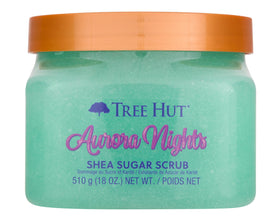 Tree Hut Shea Sugar Scrub Aurora Nights 18 oz front view
