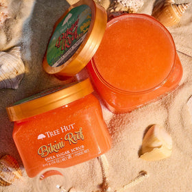 Tree Hut Shea Sugar Scrub Bikini Reef 18 oz with sugar granules
