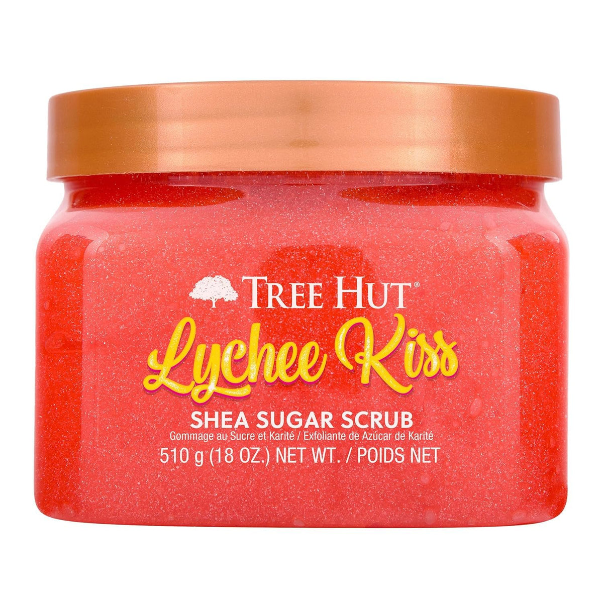 Tree Hut Shea Sugar Scrub Lychee Kiss 18 oz front view