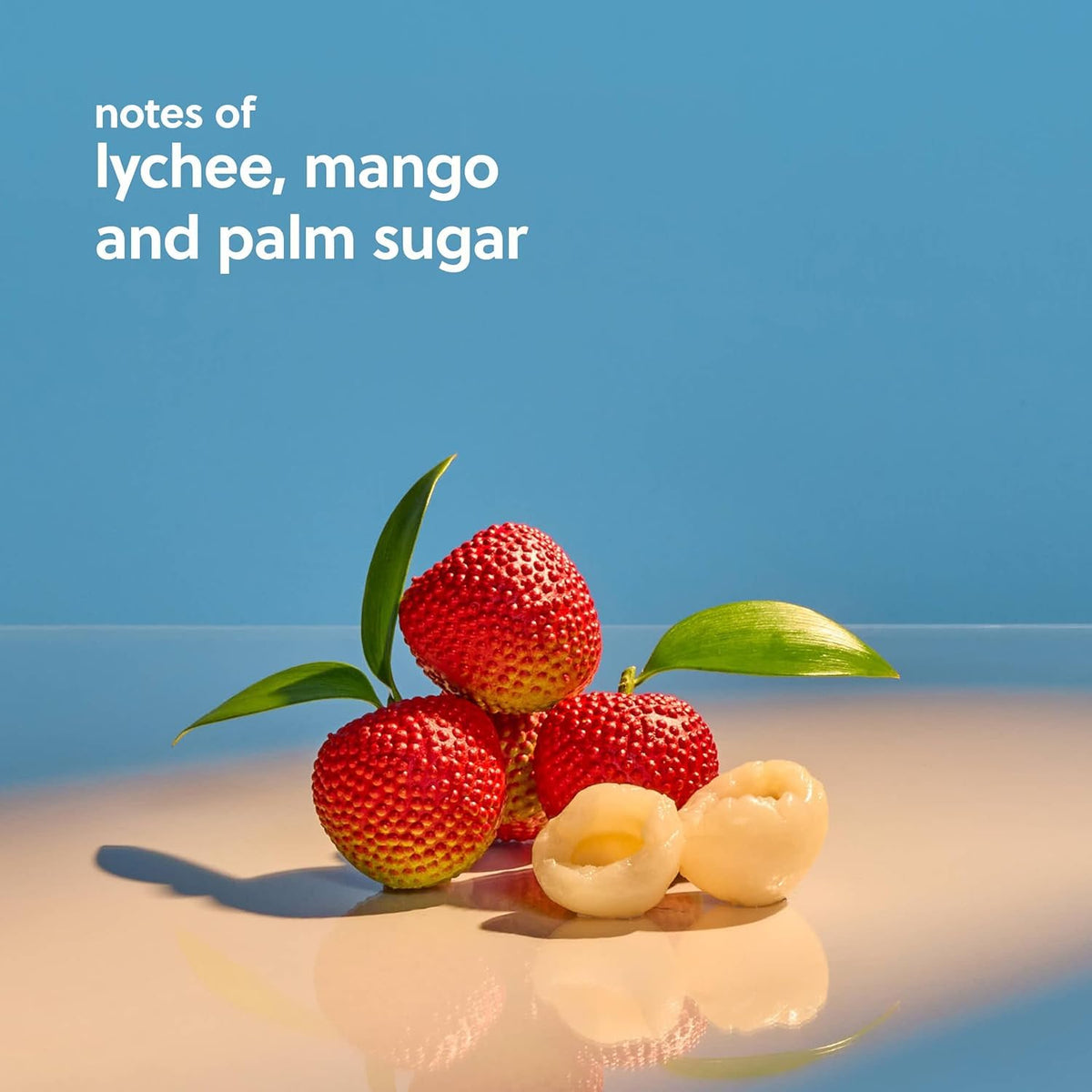 Tree Hut Shea Sugar Scrub Lychee Kiss on a bathroom counter