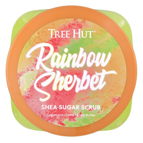 Tree Hut Shea Sugar Scrub Rainbow Sherbet showing texture