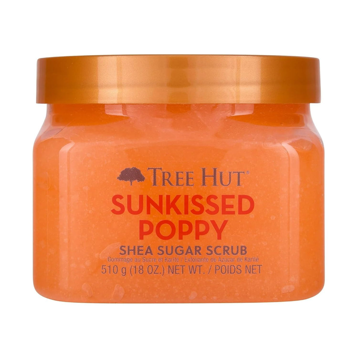 Tree Hut Shea Sugar Scrub Sunkissed Poppy 18 oz front view